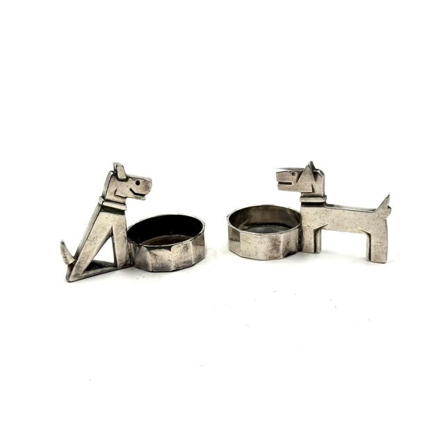 1930s Art Deco Silver-Plated Ric and Mac Salt and Pepper by Edouard Marcel Sandoz for Gallia Christofle, France, 1930s, Set of 2 For Sale - Image 5 of 11