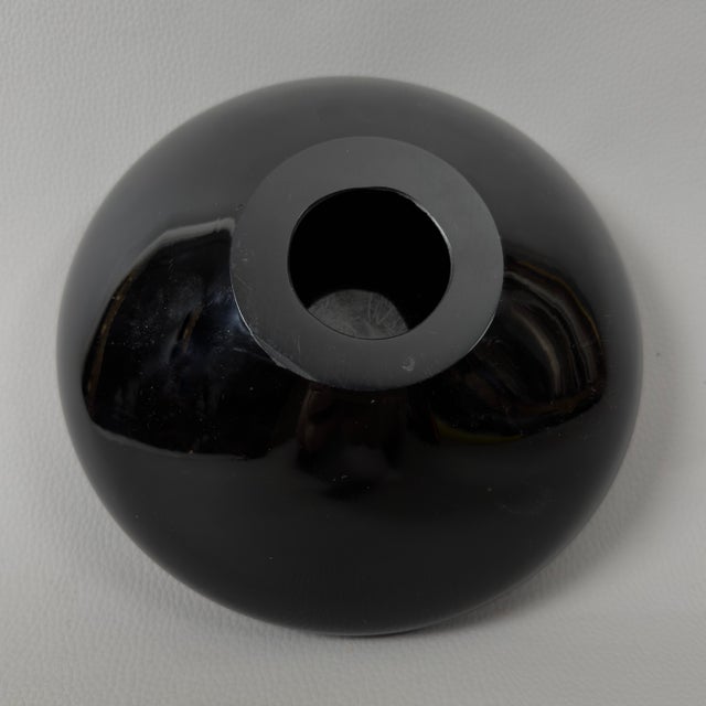 Glossy Black Murano Glass Pocket Empty Bowl, 1970s For Sale - Image 6 of 9