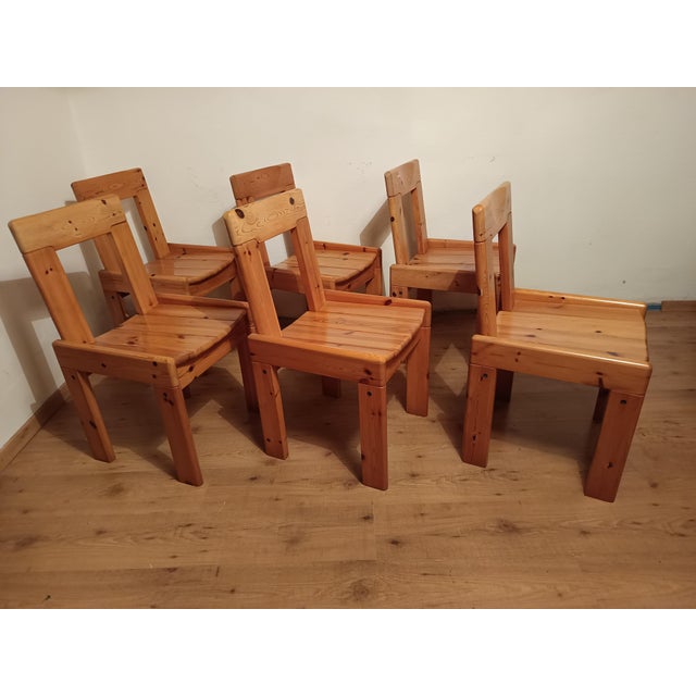 Wood Chairs by Silvio Coppola for Montina, 1970s, Set of 6 For Sale - Image 7 of 10