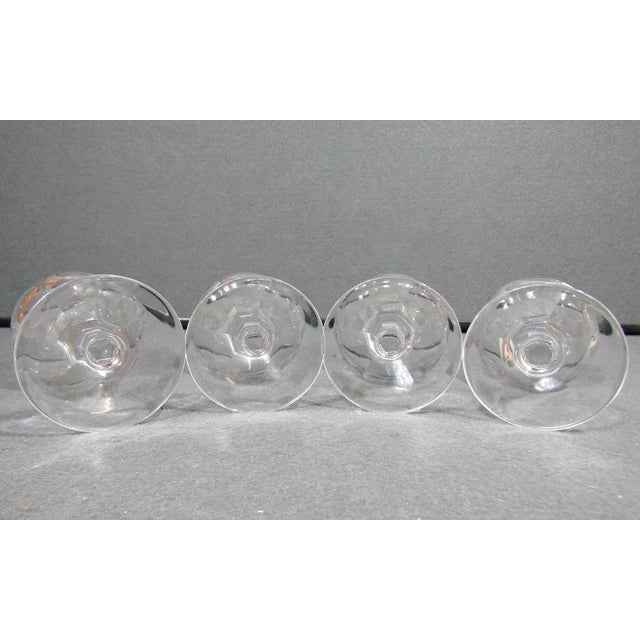 Contemporary Vintage Josair Napoleon Cut Crystal Wine Glasses, Set of 4, 5 7/8 In For Sale - Image 3 of 9