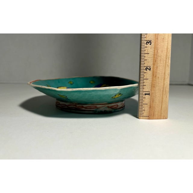 Ceramic Antique Chinese Porcelain Qing Dynasty Green Bowl For Sale - Image 7 of 7