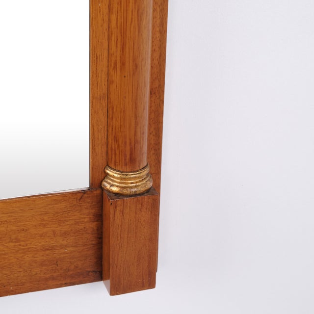 Mirror in Light Mahogany with Columns and Gilt Details, 1860s For Sale - Image 6 of 8
