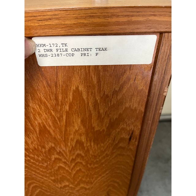 1970s Mid-Century Danish Modern Teak Rolling File Cabinet For Sale - Image 5 of 12
