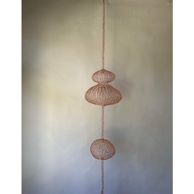 Handmade Copper Wire Sculpture Inspired by the Hand Woven Technique of Ruth Asawa