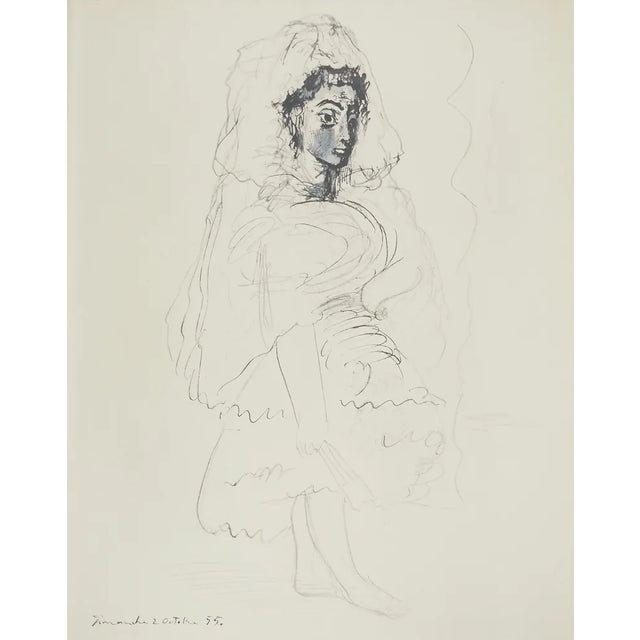 Pablo Picasso, Portrait of Jacqueline, Lithograph and Stencil For Sale