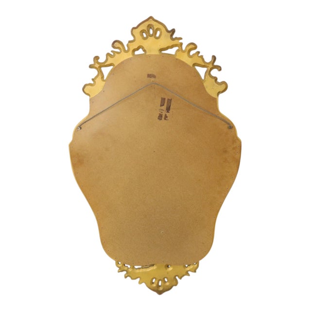 French Gold Leaf Gilded Crested Mirror, 1950s For Sale - Image 6 of 15