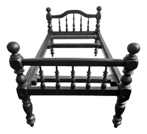 Black Spindle Colonial Twin Bed Frame