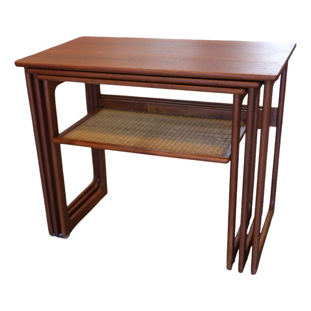 Teak Nesting Desks by Johannes Andersen for CFC Silkeborg, 1960s, Set of 3 For Sale