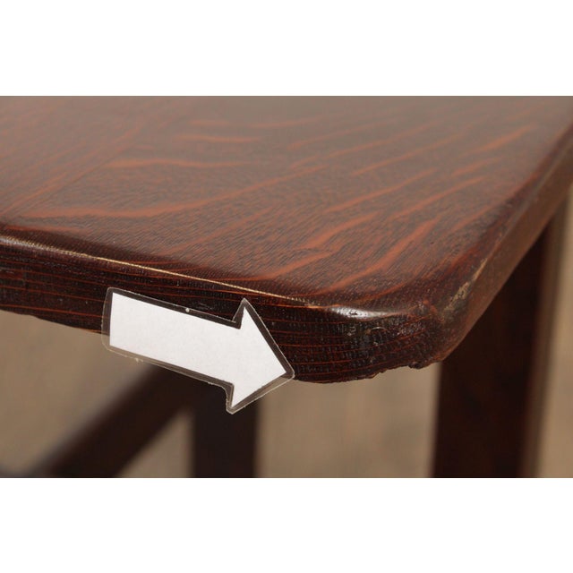 Stickley Brothers Antique Mission Oak Game Table For Sale - Image 11 of 18