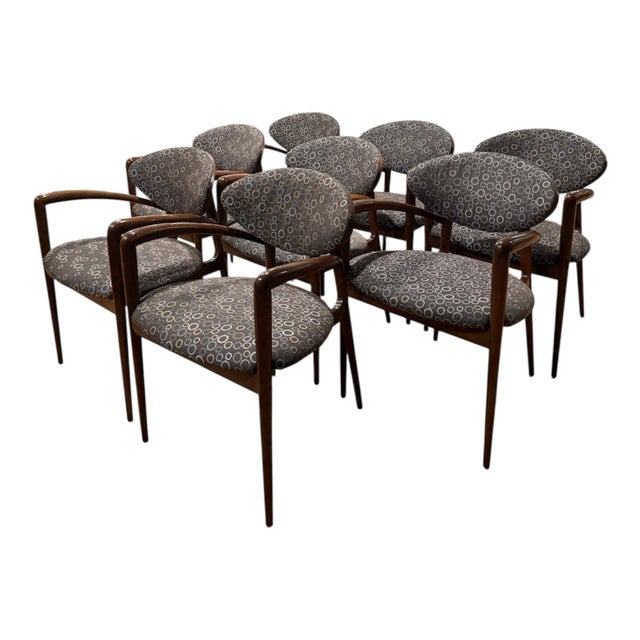 Chestnut Set of Eight Karina Guest Chair For Sale - Image 8 of 8