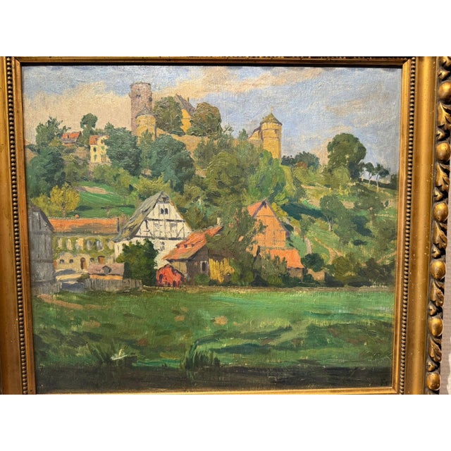 Friedrich Fennel, Landscape Composition, Oil Painting on Canvas, Framed For Sale - Image 12 of 13