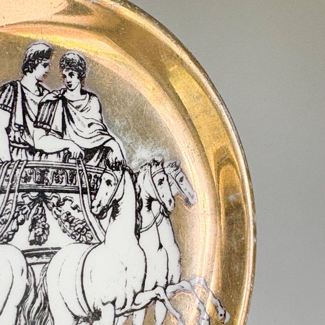 1960s 1960s Fornasetti 'Romulus and Remus' Themed Ceramic Coasters- Set of 3 For Sale - Image 5 of 10