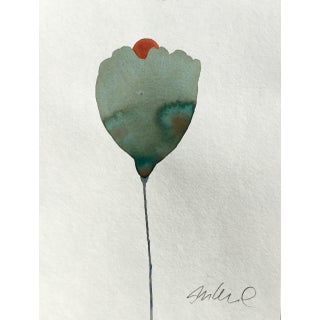 "Sunrise" Botanical Original Watercolor Painting For Sale