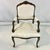 1980s 1980s Vintage Hollywood Regency French Provincial Open Arm Bergere Side Chair, Newly Reupholstered For Sale - Image 5 of 17