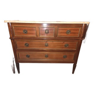 Mid 20th Century Louis XVI Mahogany Commode For Sale