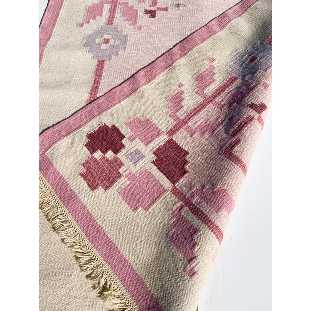 Vintage Swedish Killim Wool Rug, 1960s For Sale - Image 6 of 16