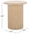 Contemporary Monka Round End Table in Bleached White For Sale - Image 3 of 7