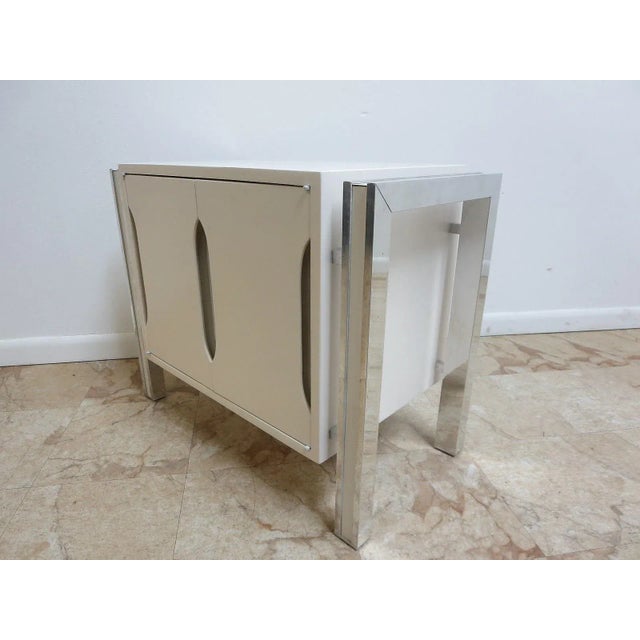 Milo Baughman for Thayer Coggin Milo Baughman for Thayer Coggin Aluminum Nightstand For Sale - Image 4 of 9