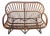 Vintage Ratan Loveseat in the Style of Franco Albini For Sale