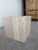 1980s Italian Postmodern Bullnose Beige Travertine Square Coffee Table by Stone International For Sale - Image 14 of 18