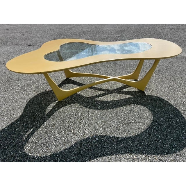 1960s Mid Century Walnut Biomorphic Coffee Table Style of Erno Fabry For Sale - Image 13 of 13