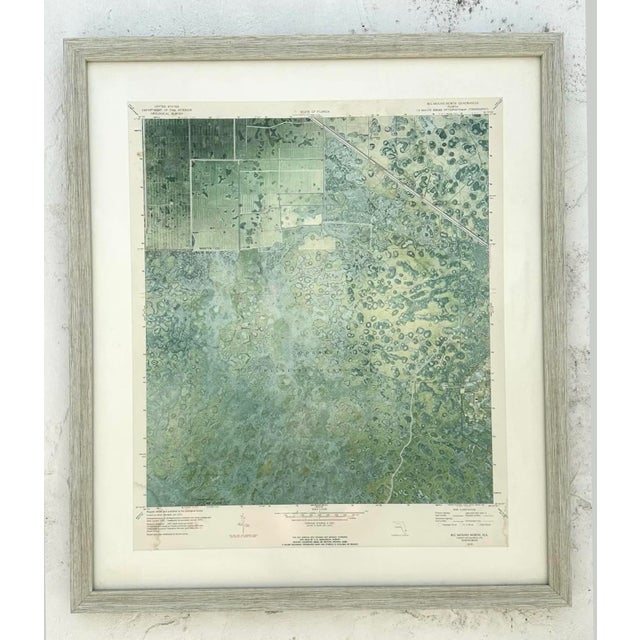 Vintage 50s Topographical Map of the Florida Keys For Sale - Image 4 of 4