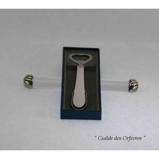 Contemporary 1960s Georg Jensen Sterling Silver Bottle Opener Beaded. For Sale - Image 3 of 16