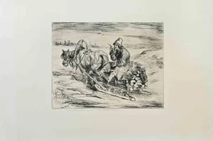 Michel Bachiloff, Un Paysan Russe, Etching, 1862