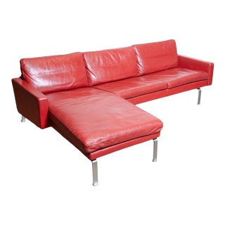 1970s Skipper Sectional Sofa in Red Leather, Denmark For Sale