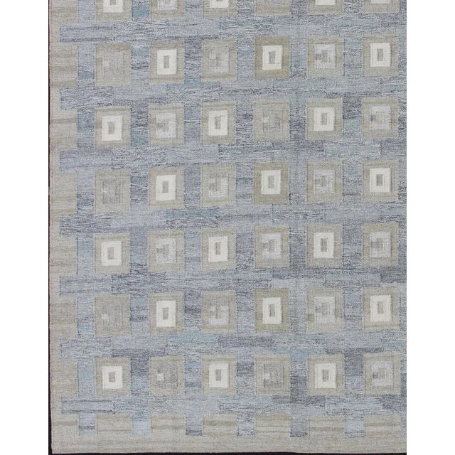 Measures: 10'4 x 13'9. Scandinavian Modern Geometric Design Rug by Keivan Woven Arts, 10'4 x 13'9. Keivan Woven Arts /...