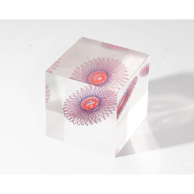 Mid-Century Modern 1967 Limited Edition Lucite String Cube Sculpture by Sue Fuller For Sale - Image 3 of 11