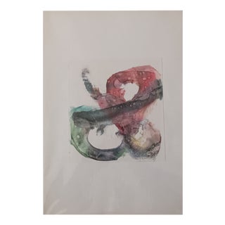 Peter Dischleit, Abstract Composition, 1980s, Ink on Paper For Sale