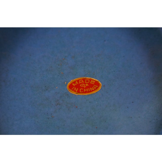 Red Vintage Chinese Cloisonne Enameled Oxblood Ginger Jar Mantel Urn For Sale - Image 8 of 14