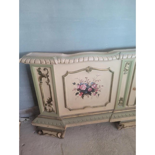 Venetian Baroque Style Double Bed Footboard, 1950s For Sale - Image 10 of 11