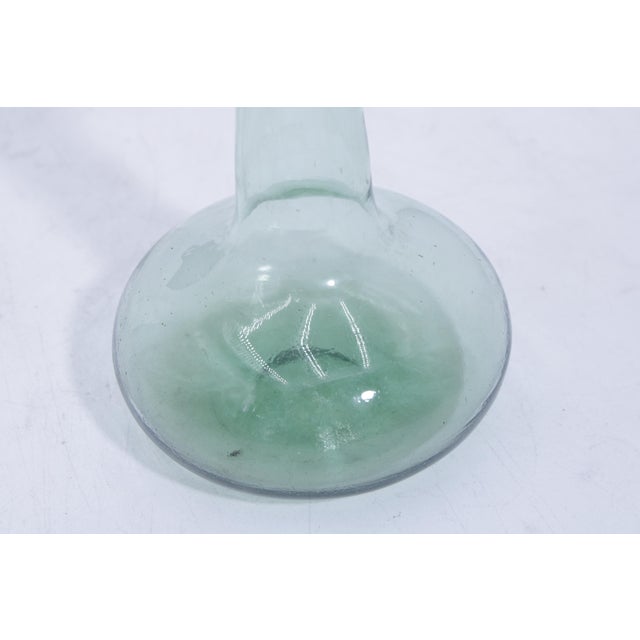 1920s Antique Pair of Hand Blown Glass Bottle Vases For Sale - Image 5 of 13