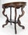 Marble Top Oval Carved Walnut Victorian Lamp Side Occasional Table For Sale - Image 9 of 9