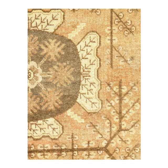 Beautiful Rust Antique Khotan Rug, Origin: East Turkestan, Circa: Early 20th Century – 5'6'' X 10'5'' This antique Khotan...