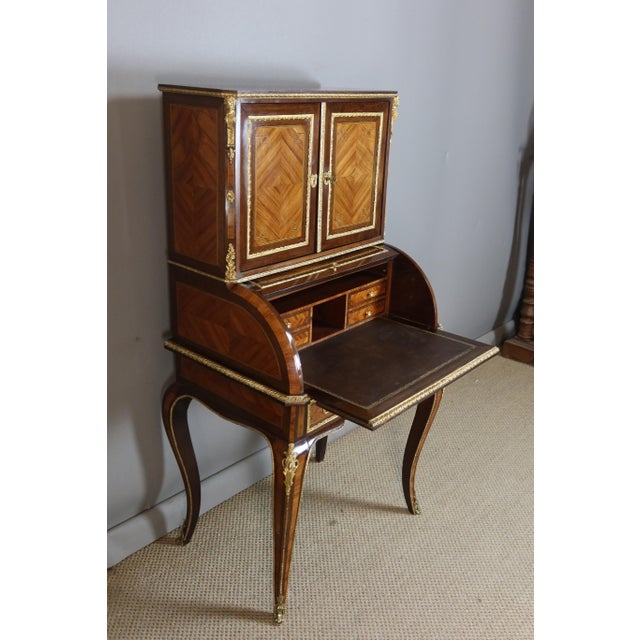 Napoleon III Brown Wood Desk For Sale - Image 4 of 16