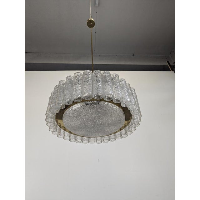 Blown Glass Chandelier from Doria Leuchten For Sale - Image 3 of 7