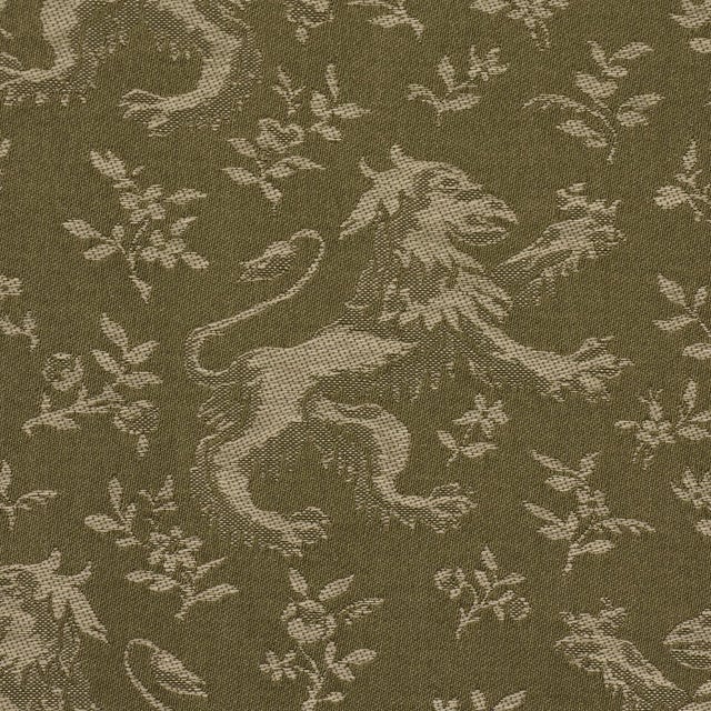 Traditional Schumacher Ewan'S Beasts Fabric In Moss For Sale - Image 3 of 5