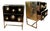 Black Nightstands with Murano Spheres and Brass Legs from Justfurnituress SRL, Set of 2 For Sale