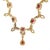 Diamond Ruby 18ct Necklace 18k Yellow Gold Floral Leaf Style Evening Wear For Sale In Miami - Image 6 of 7