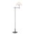 J. Randall Powers by Visual Comfort Signature Hackney Bridge Arm Floor Lamp in Bronze with Linen Shade For Sale