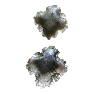 Antique Chinese Natural Agate Carved Inkwell / Brush Washer-Lotus Flower Catchall Vessels For Sale