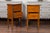 Pair of 1820s Italian Neoclassical Carved Walnut Bedside Tables with Banding For Sale - Image 10 of 12