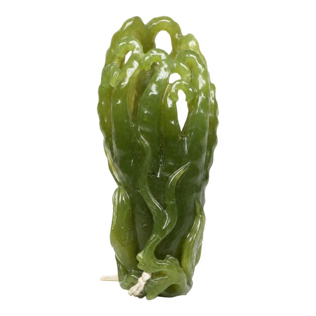 Chinese Nephrite Jade “Buddha’s Hand” Citron Scholar’s Vessel, Late Qing Dynasty For Sale