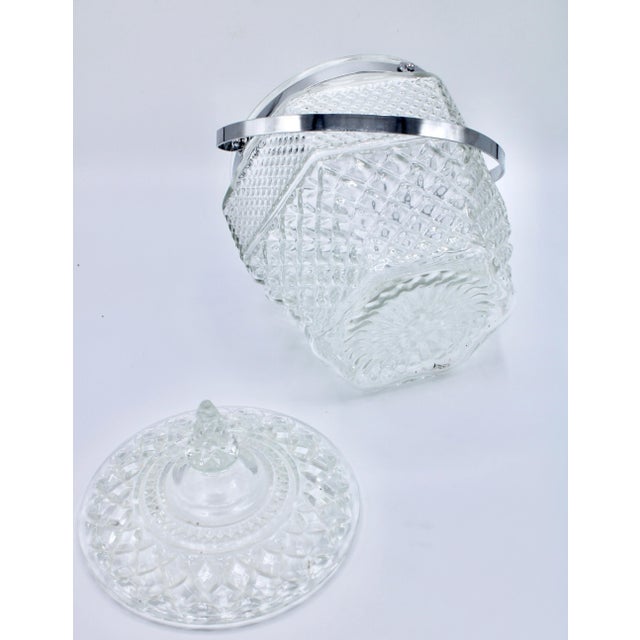 Mid Century Italian Crystal Biscuit Jar For Sale - Image 11 of 13