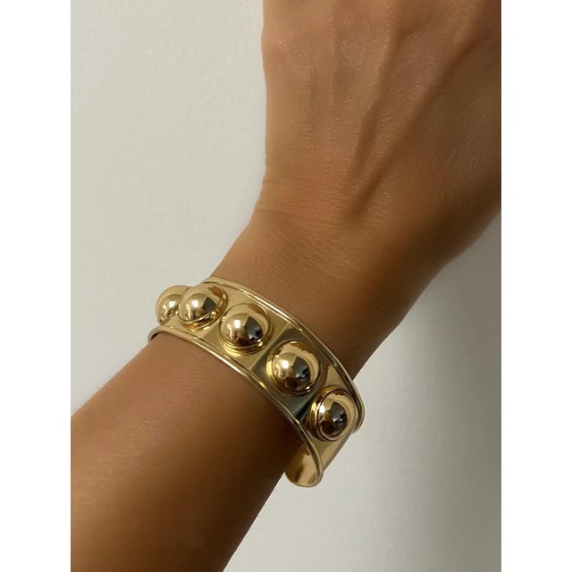 Modern Hi Shine Stud Cuff For Sale - Image 3 of 4