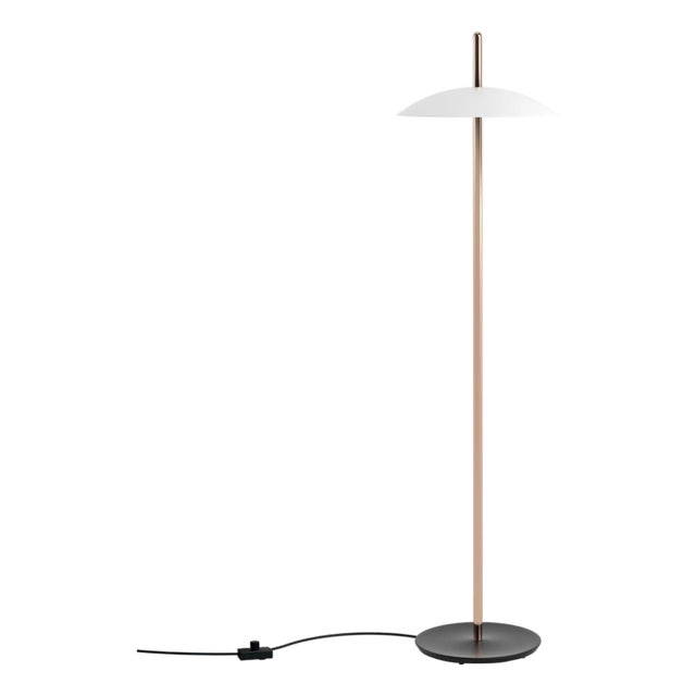 Signal Floor Lamp / Reading Light, White & Copper, by Souda, Modern, Minimal, Plug In For Sale