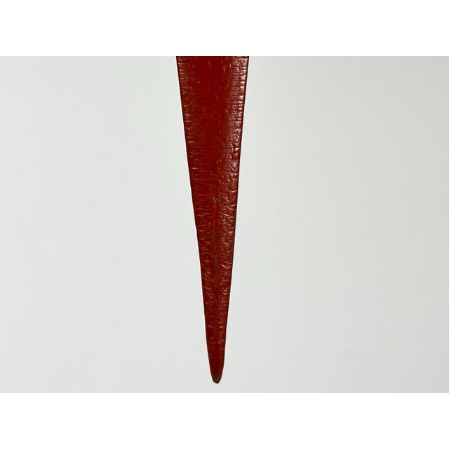 Brown Art Deco Pierrot Flapper Hand Painted Celluloid Letter Opener Bookmark For Sale - Image 8 of 9